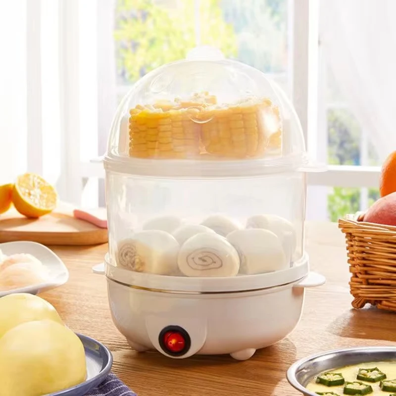 Egg Cooker Automatic Power Off Home 7 Eggs Multi-Functional Steamed Egg Boiled Machine Cooking Breakfast Machine