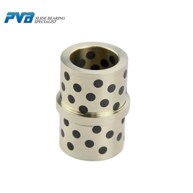 UNI7013-Gun Metal oilles bearing,C86300 brass guide elements with graphite inserts, HBsC3 cast brass bushing bearing