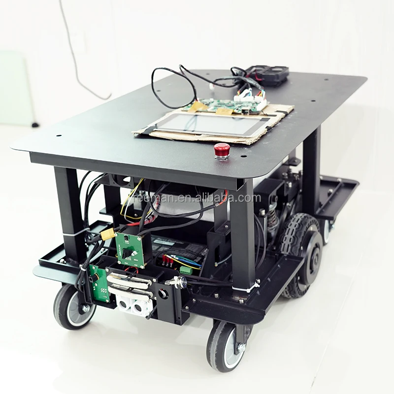 Robot Develop Autonomous Route Planning 80Kg Payload Smart Mobile 4Wd Chassis Robot Agv