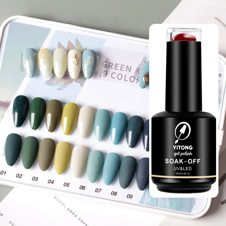 Yitong luxury soak off gel polish set cracked color uv nail salon luxury gel polish