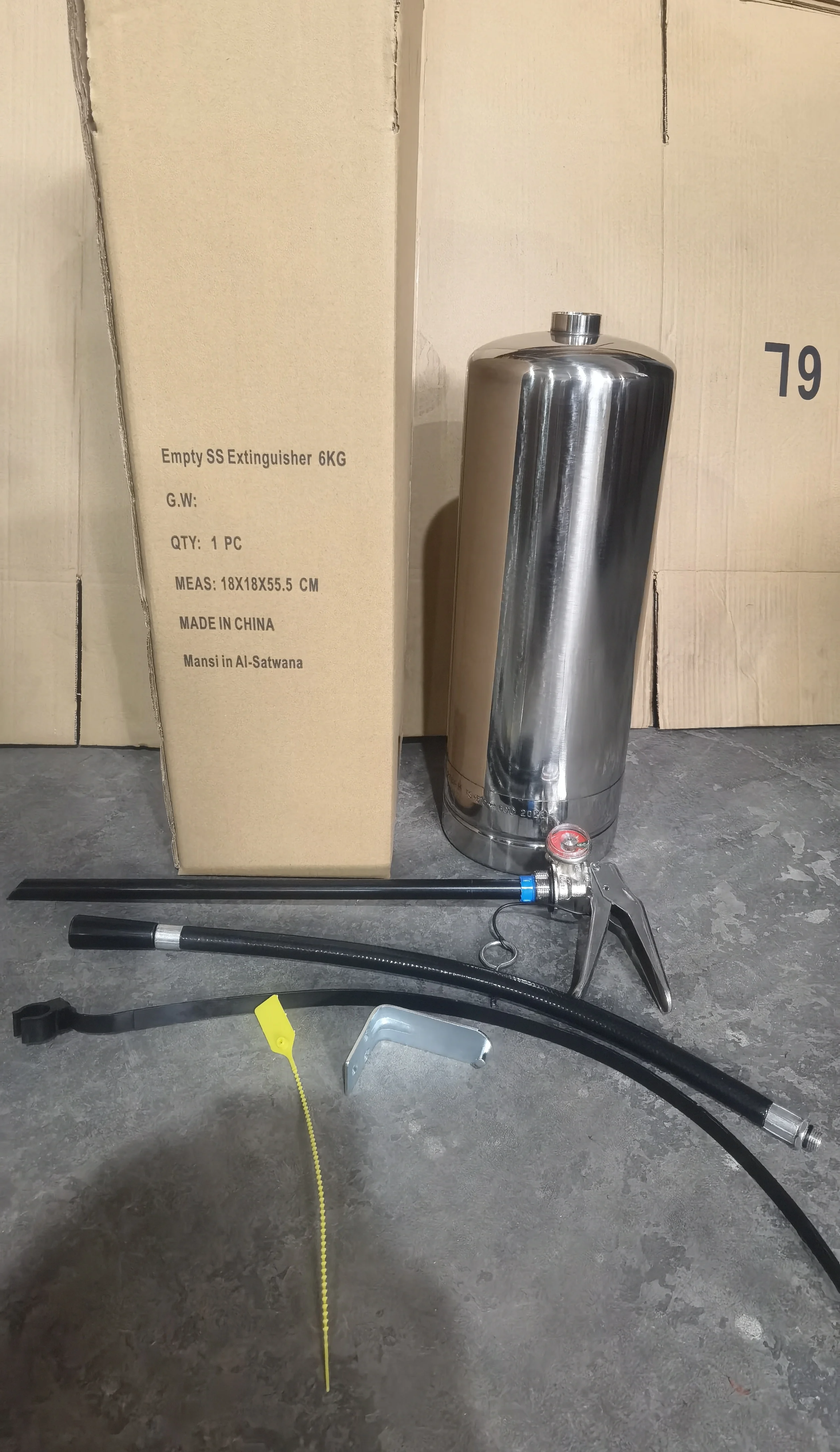 Stainless steel SUS 304 Fire Extinguisher 4kg 6kg 12kg ,Powder ,Water ,Foam extinguishers
