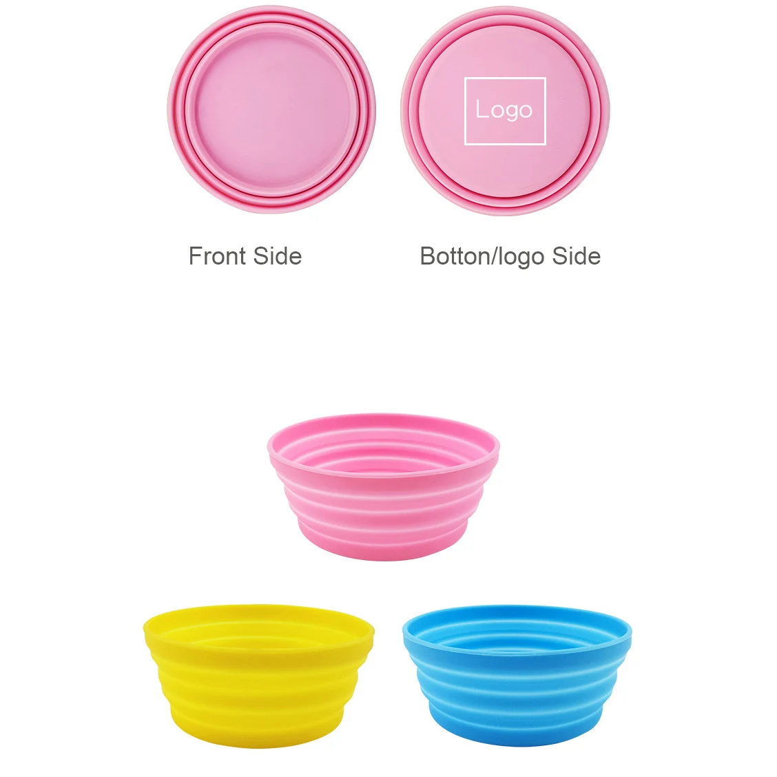 Wholesale Portable Travel Feeding Bowl Pet Water Feeding Bowl Foldable Collapsible Silicone Dog Bowl