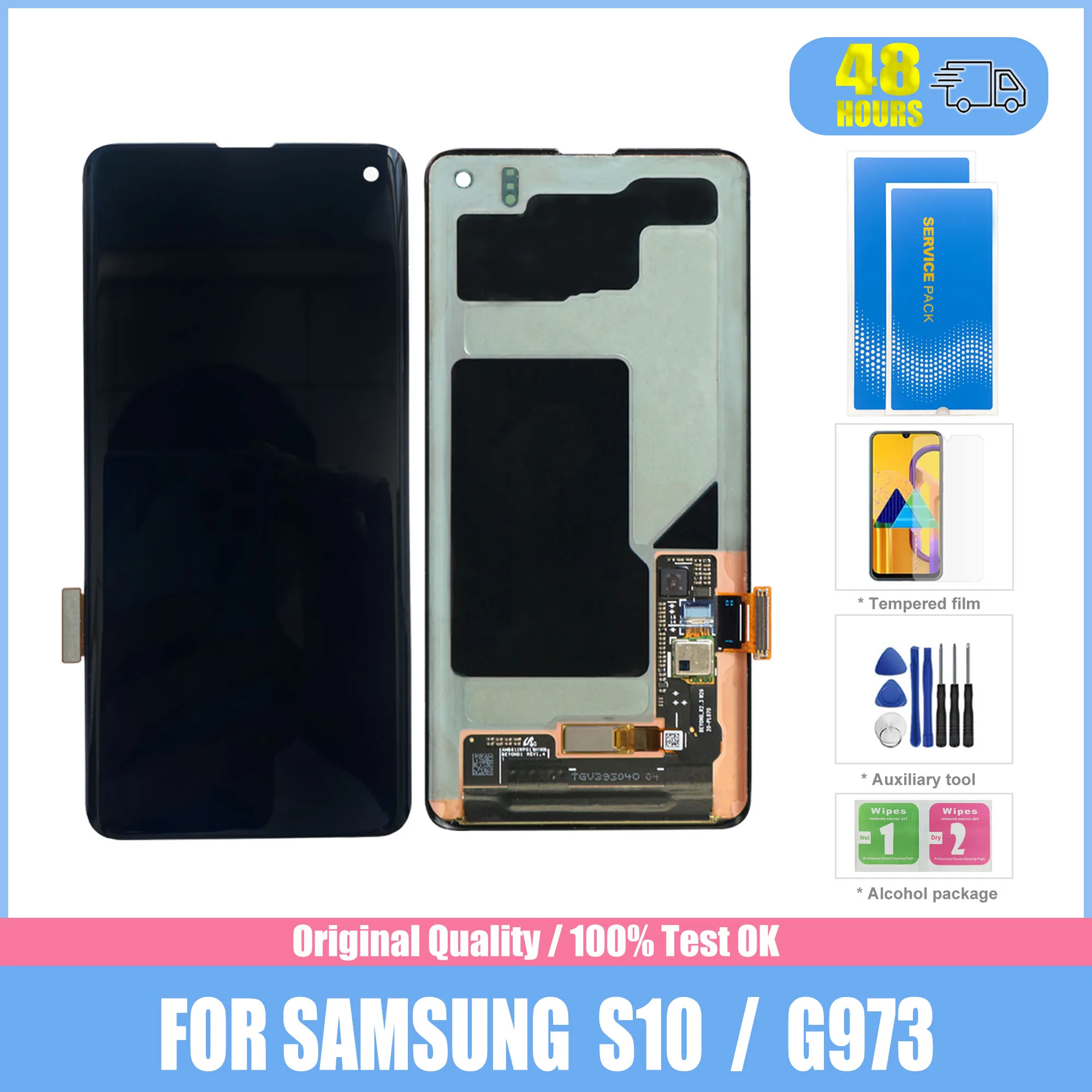 Оригинальный SUPER AMOLED для SAMSUNG S10 Plus + ЖК-дисплей сенсорный экран дигитайзер Замена с оригинальным