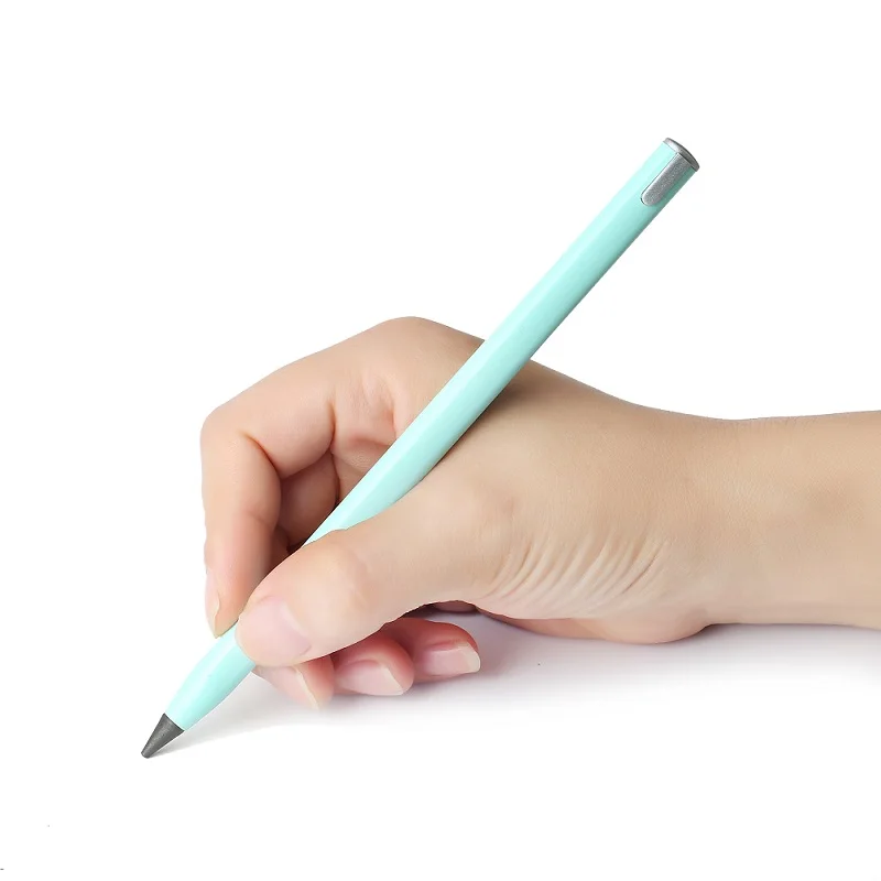 Ручка без чернил, рекламный или подарочный набор, долговечный карандаш с перьями, треугольный металлический корпус для студентов, карандаш для рисования, дневников