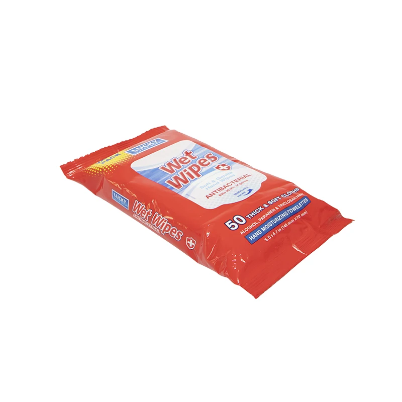 China Factory Wholesale Manufacturer Baby Wipes Hand And Face  Hygiene wet wipes   Bacteriostatic rate 99.9% 50pcs/customized