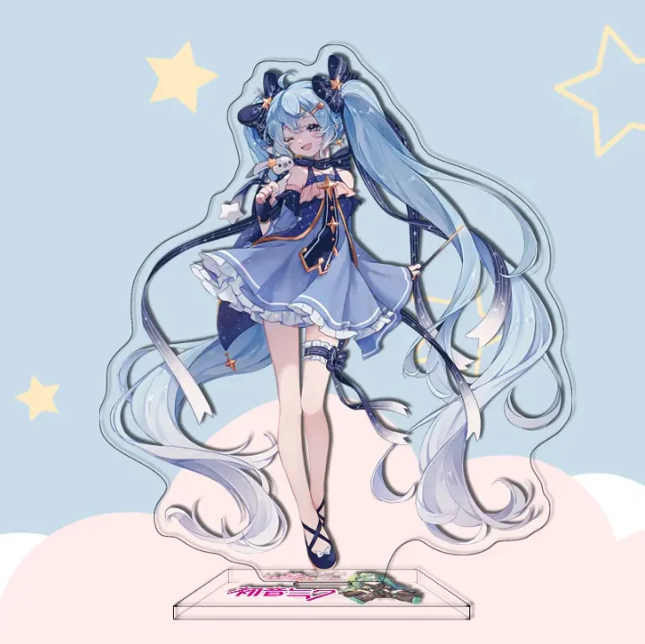 Miku Настольный орнамент модель милая девушка аниме акриловая фигура стенд лист анимация производные