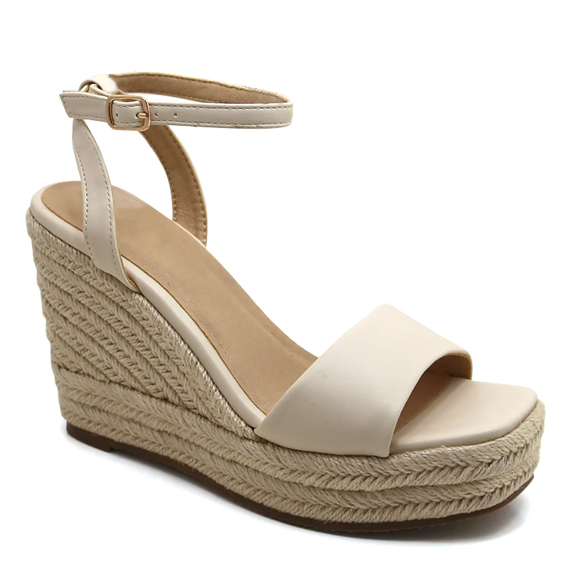 Chickita New Trendy Quality Sandalias Plataforma Jute Sole 2024 Platform Female Chunky Wedge Sandals