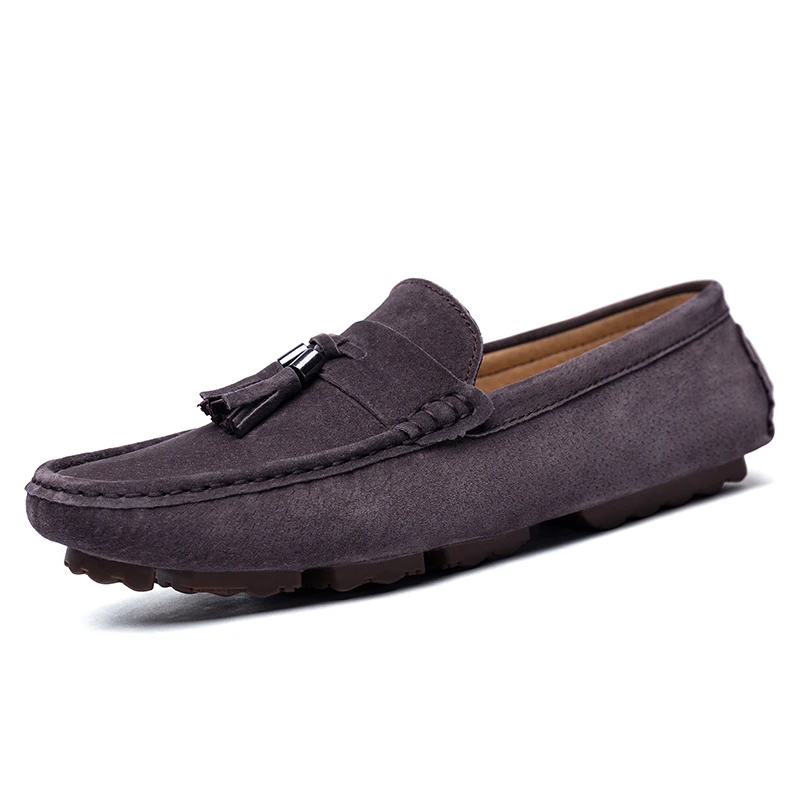 High Quality Moccasins Tide Leather Loafers Trend Stylish Footwear Elastic Band For Dress Shoes Chaussure Pour Hommes En Cuir
