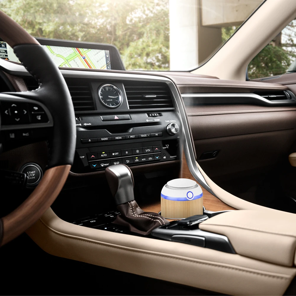 Super Luxury Waterless Diffuser Cordless Car Essential Oil Diffuser Auto Start -stop Car Air Fresher USB Car Diffuser