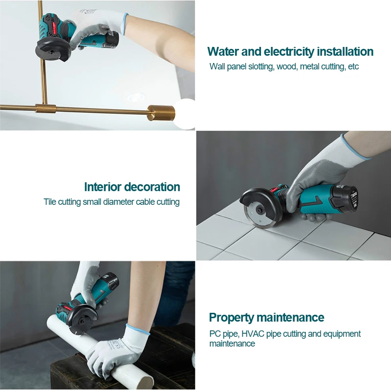 COOFIX Portable Electric Angle Grinder Cordless Angle Grinder Power Tools For Cutting