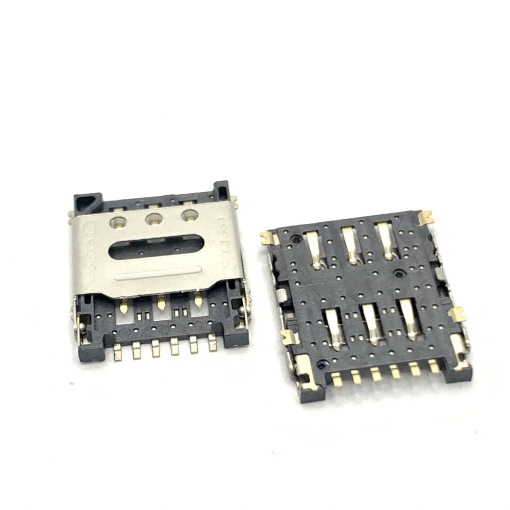 High quality 6pin connector SMT hingle type nano sim card connector