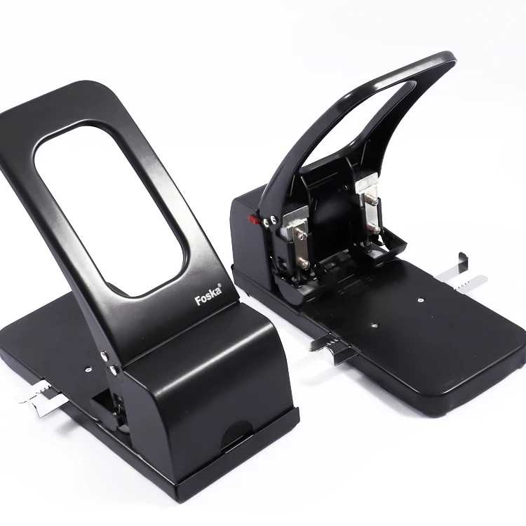 Ручной перфоратор для бумаги Foska усиленное усилие уменьшение двойного отверстия ручные перфораторы 100 листов офиса с расширенной ручкой