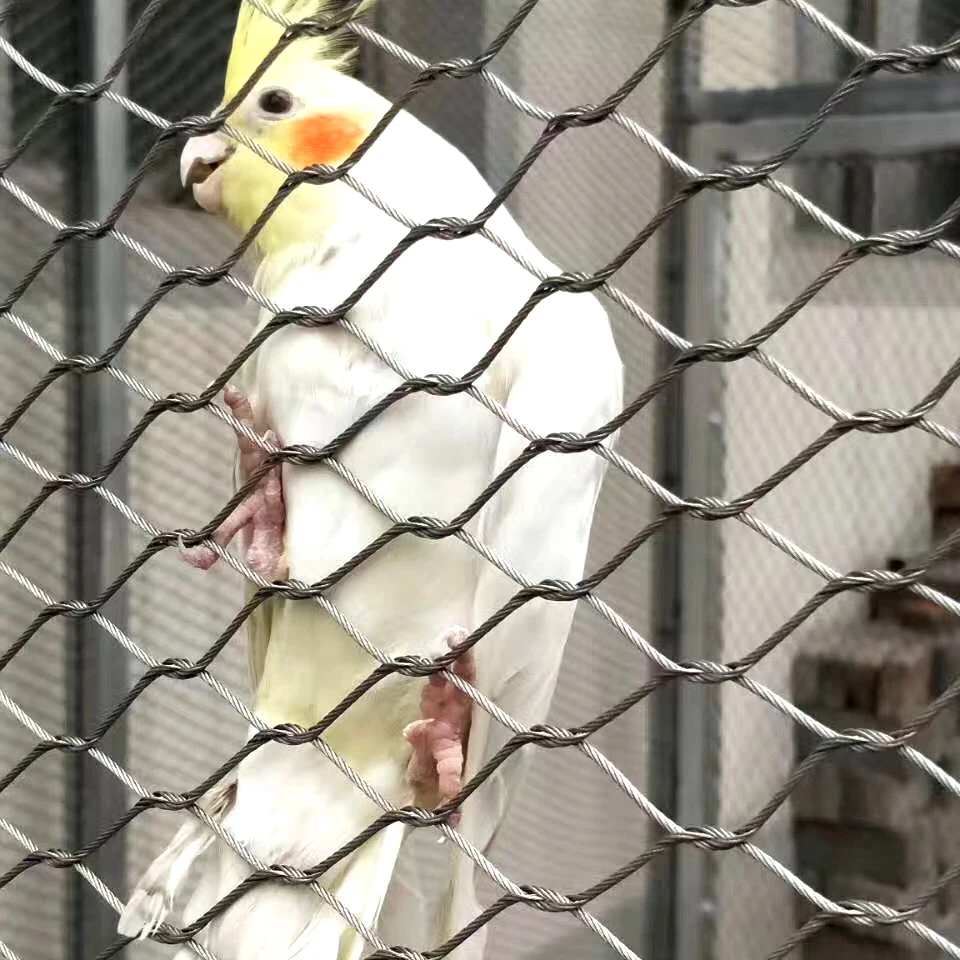 Забор для попугаев/сетка вольера плетеная веревочная сетка/ручная работа из нержавеющей стали Плетеный Алмаз 7x7 7x19 1 2-3 2 мм 20-200