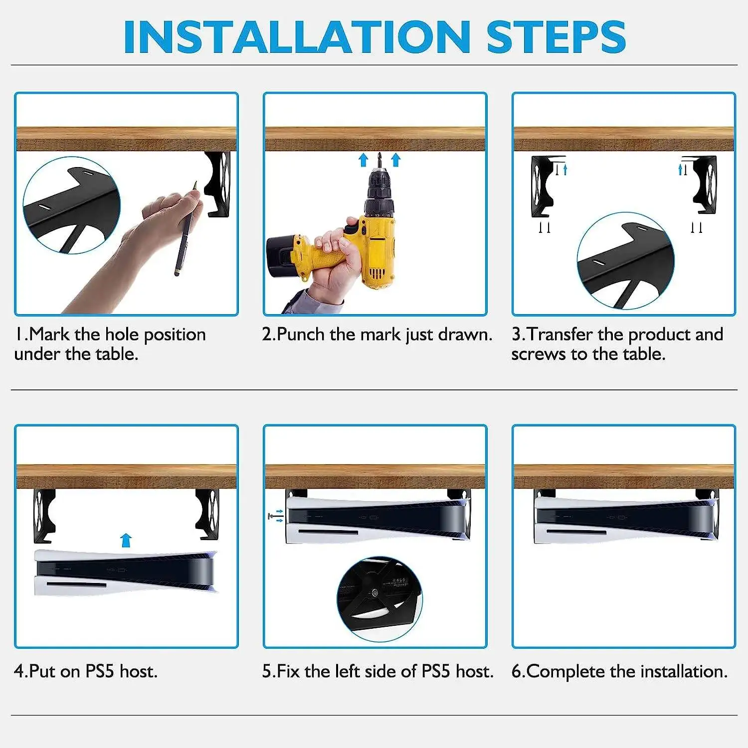 New product ps5 game console under the table bracket digital console metal organizer cooling ventilation playstation 5