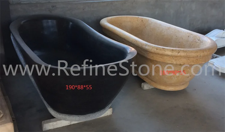 Hot sale design antique natural white marble stone bathtub