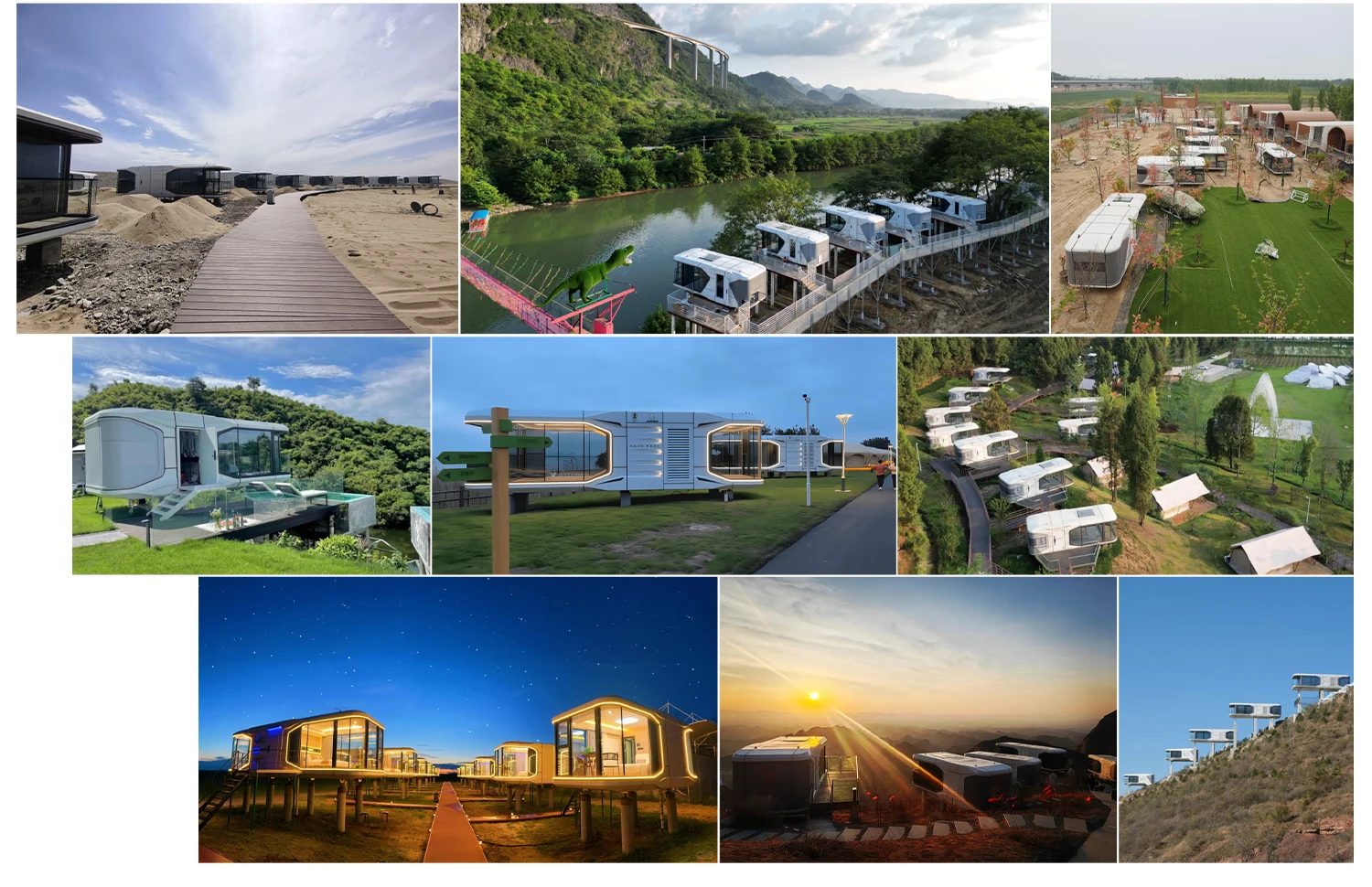 VHCON Luxury Portable Mobile Hotel Space Capsule Inspired Prefab House Ready to Ship Steel Structure Home Stay Resort Building