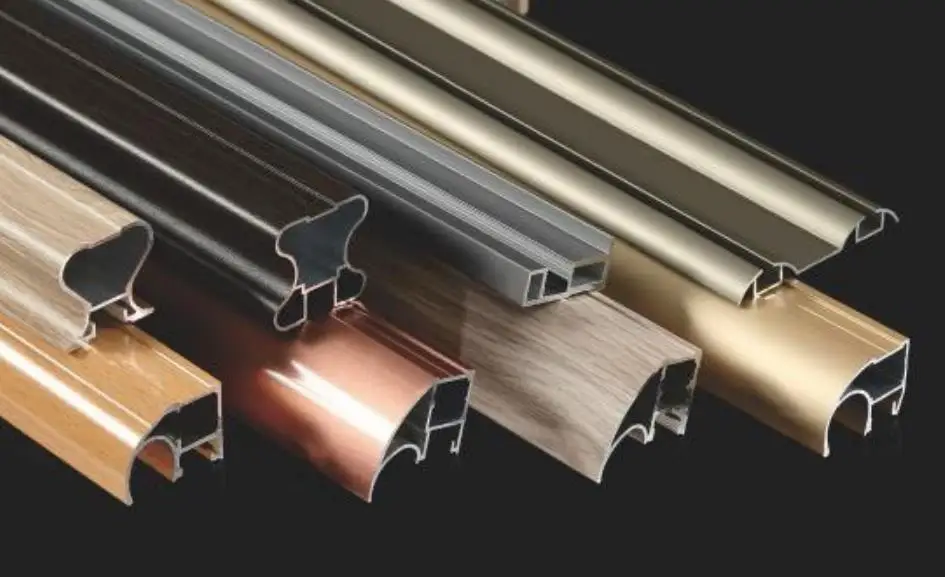 Bedroom wardrobe sliding fitting door system aluminum alloy profile oxidation spray paint for kitchen cabinets frames