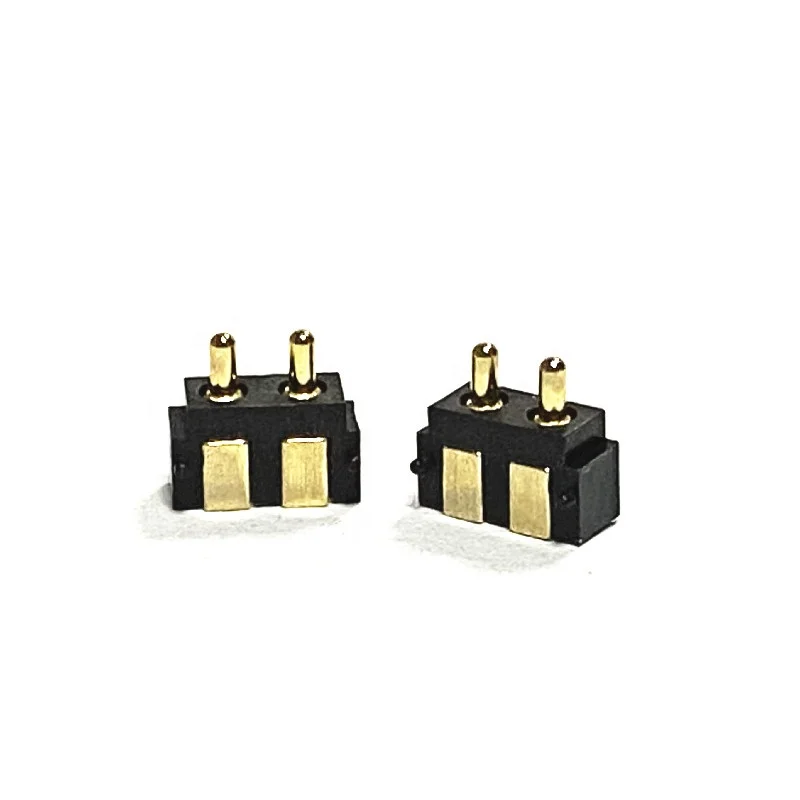 Standard Pogo Pin, 2PIN 2.5PH 5.5H, Spring Loaded Gold Plating Side Solder Pogo Pin Connector