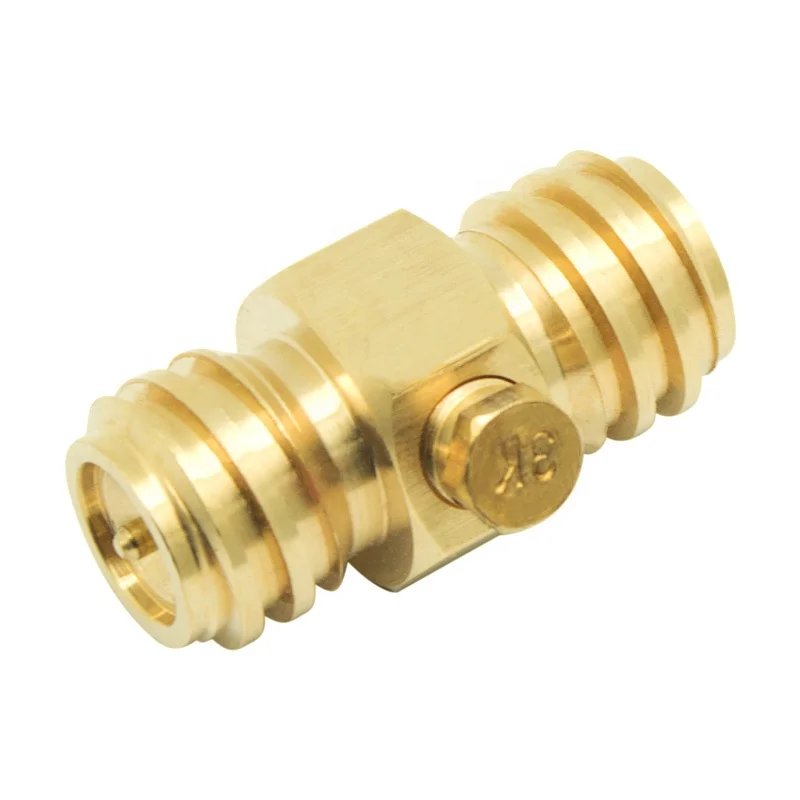 Hot Sale High Quality Double TR21x4 Thread Brass Material Soda Tank Co2 Cylinder Refill Gas Joint with Burst Disk