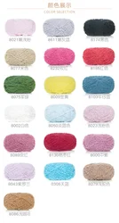 TKBA-8D008 Coral Fleece Comfortable Texture Chenille pure Polyester Hand Knitting Crochet fluffy Yarn For baby