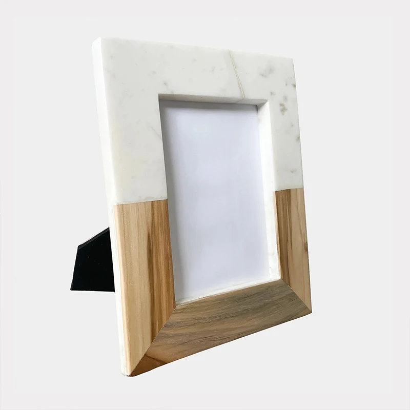 Marble Frame with Brass Family Fashion Tabletop Photo Frames for Decorations
