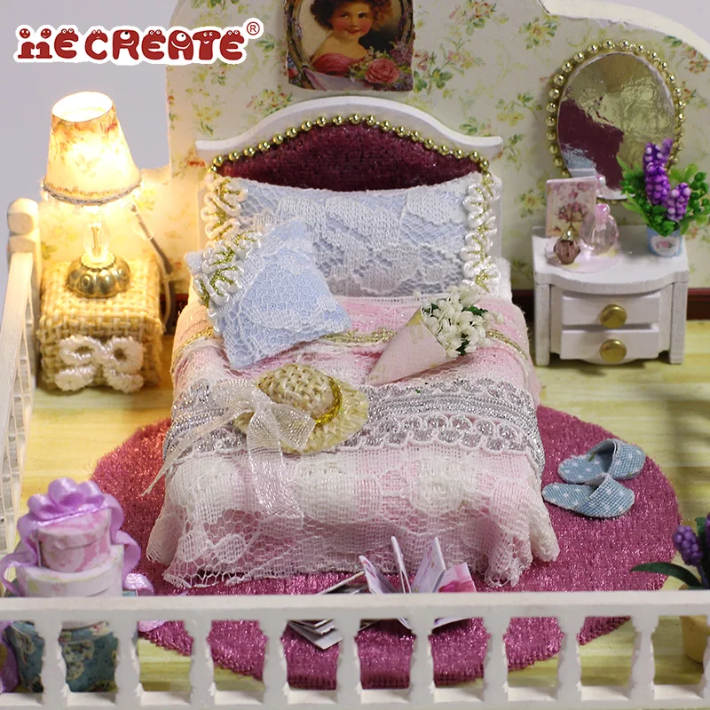 IIECREATE Amsterdam in the village miniature Villa DIY Wooden Dollhouse House