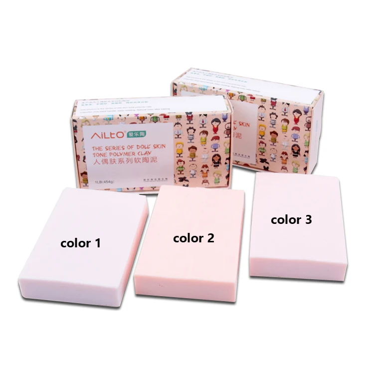 Wholesale  Ailto 454g Doll Skin Series Handmade Non-Toxic Polymer Clay art Oven Bake Clay Polymer Clay
