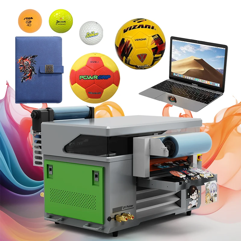 Latest DTF UV Printer for A/B Film 2 in 1 Roll to Inkjet Printers Crystal Sticker Printing Machine