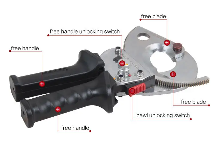 XLJ-D-500 XLJ-D-300 J30 Cu Al кабель до 300 sqmm ratchet кабельный резак