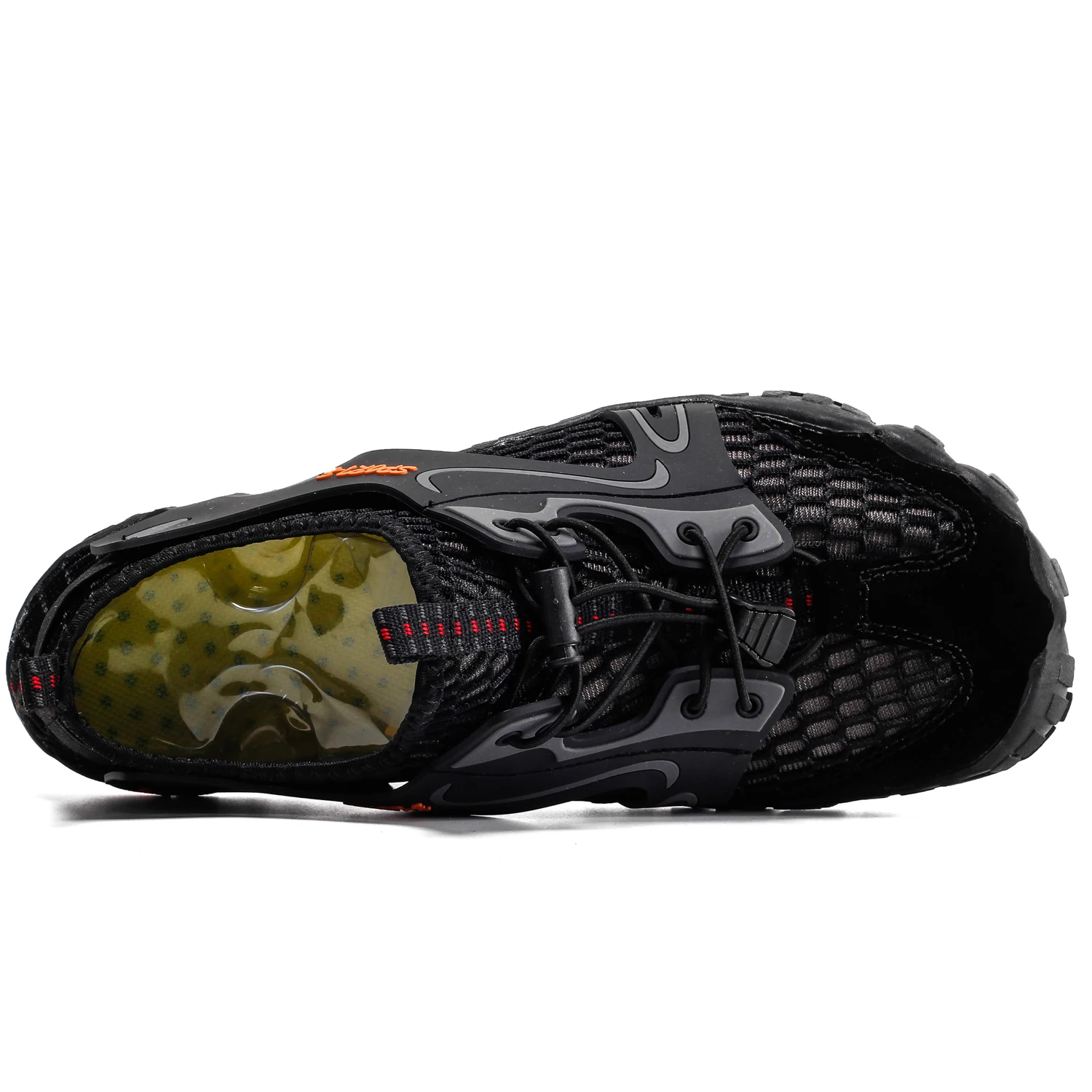 2021 Hot sales mesh fabric pig nubuck hole rubber outsole seashore beach walking wading shoes