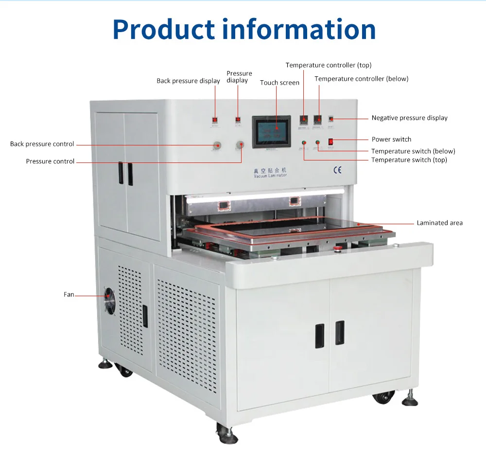 G+G Optical Bonding OCA Tech For TV LED Airplane Screen SCA OCF COF 65inch Laminator Machine