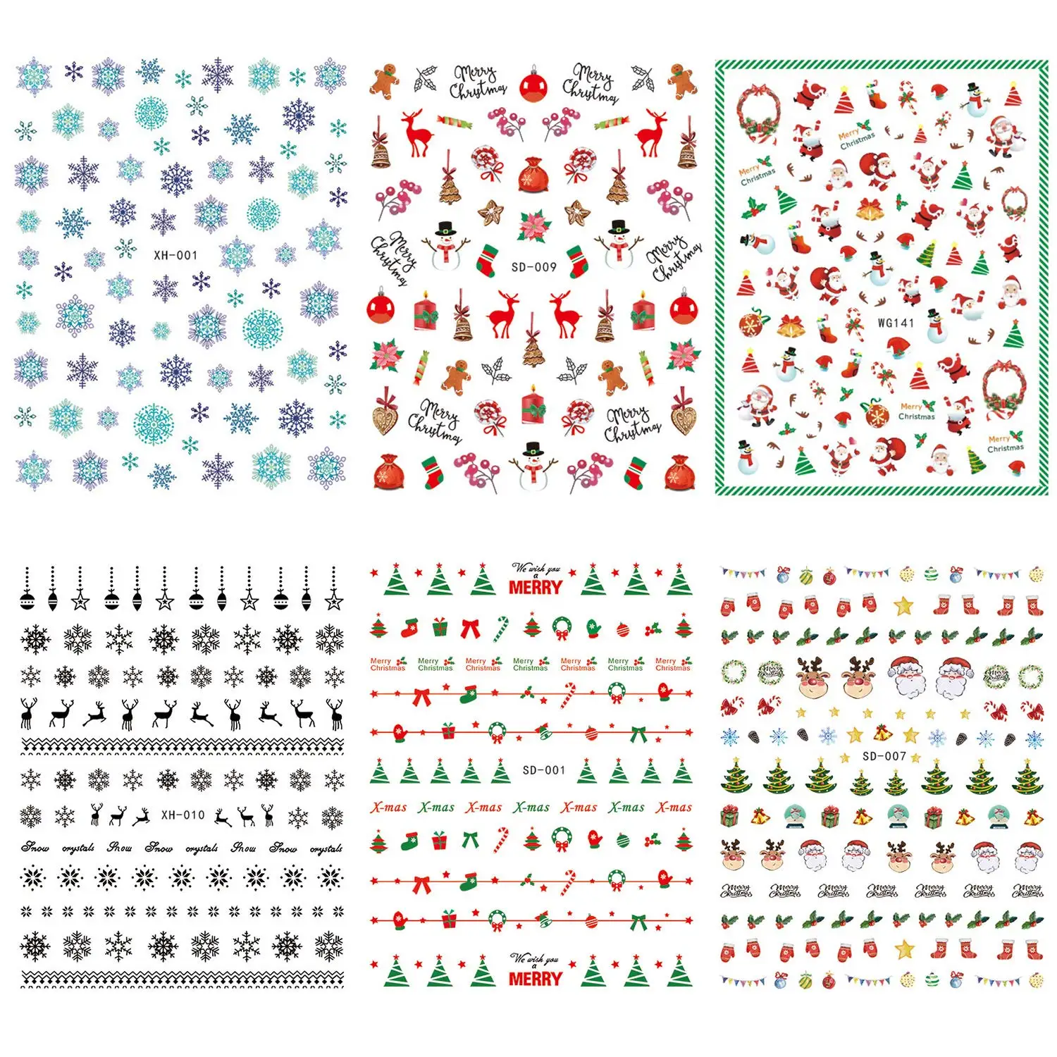 Custom wholesale private label 3d valentines nail art decoration 2023 new year princess self adhesive nail stickers