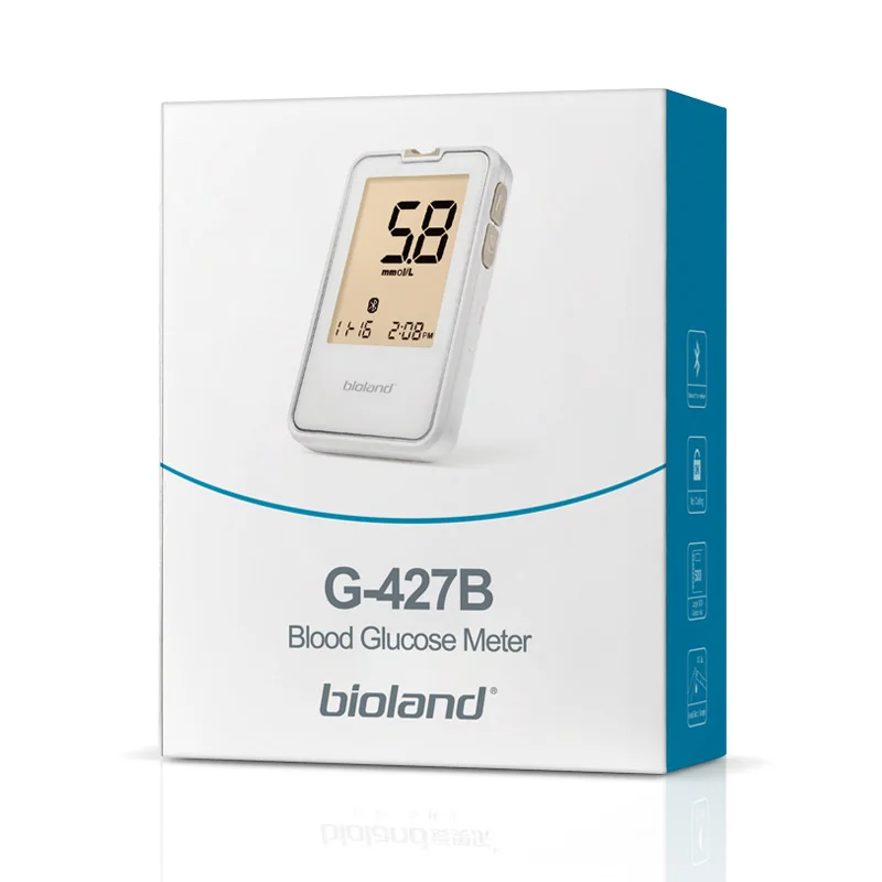 High-quality OEM Household Medical BGM Device Bluetooth Remote Monitoring Blood Glucose Meter with  LCD Backlit