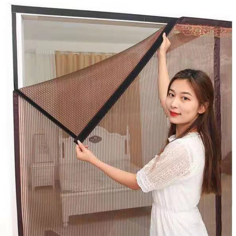 anti mosquito door curtain magnetic self priming soft screen door screen window door