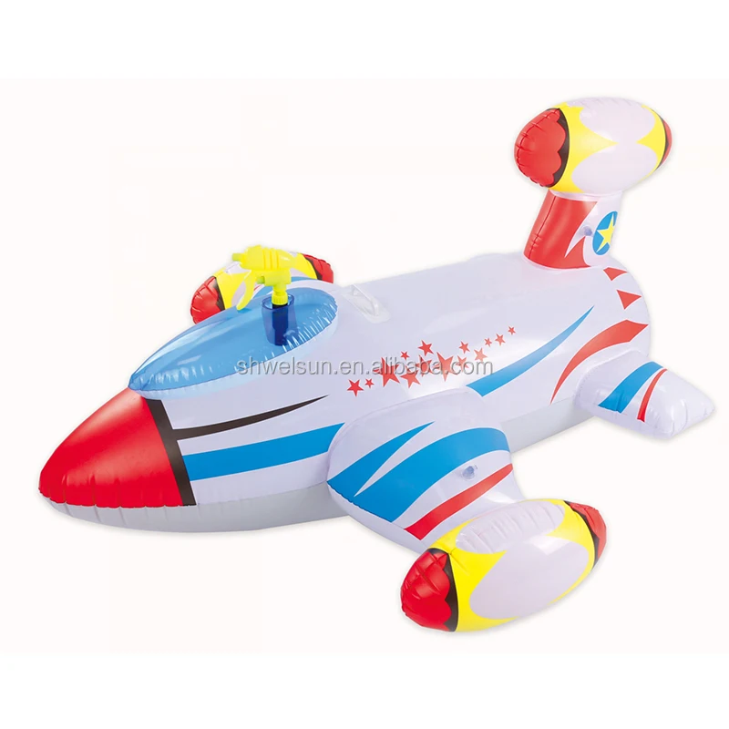Cheap price inflatable water gun spaceship water float rider for kids