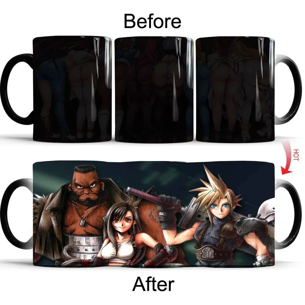 Sublimation Cartoon Big Drinkware Ceramic Coffee Tea Ink Magic Plain White Mug Printing Custom Logo Ceramic Travel Coffee Mugs