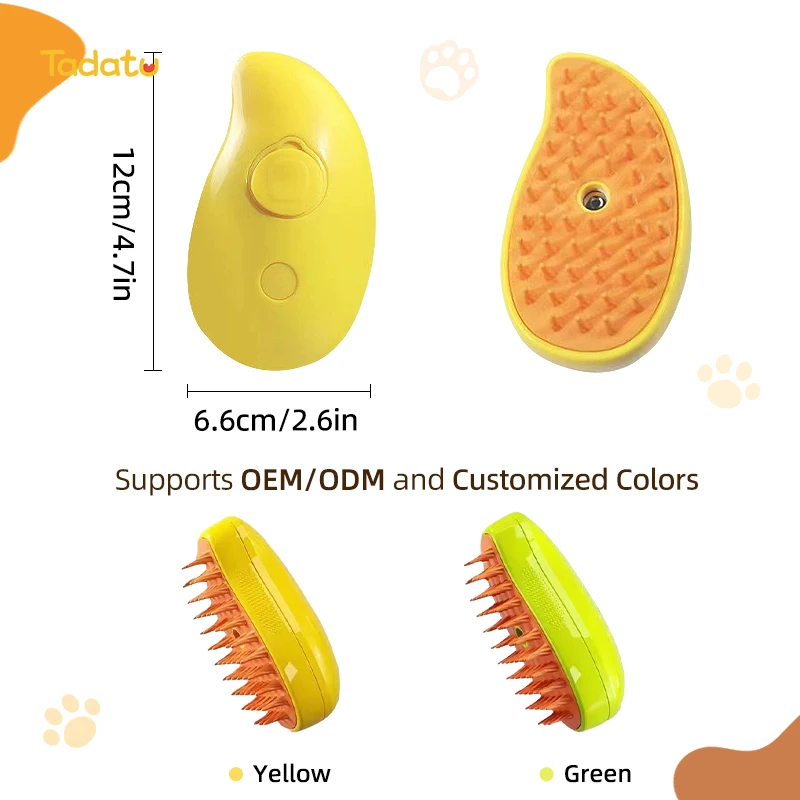 3 in 1 Self Cleaning Cat Dog Grooming Hair Brush Steam Shedding Comb Steaming Pet Hair Brush Steamy Spray Cat Steam Brush