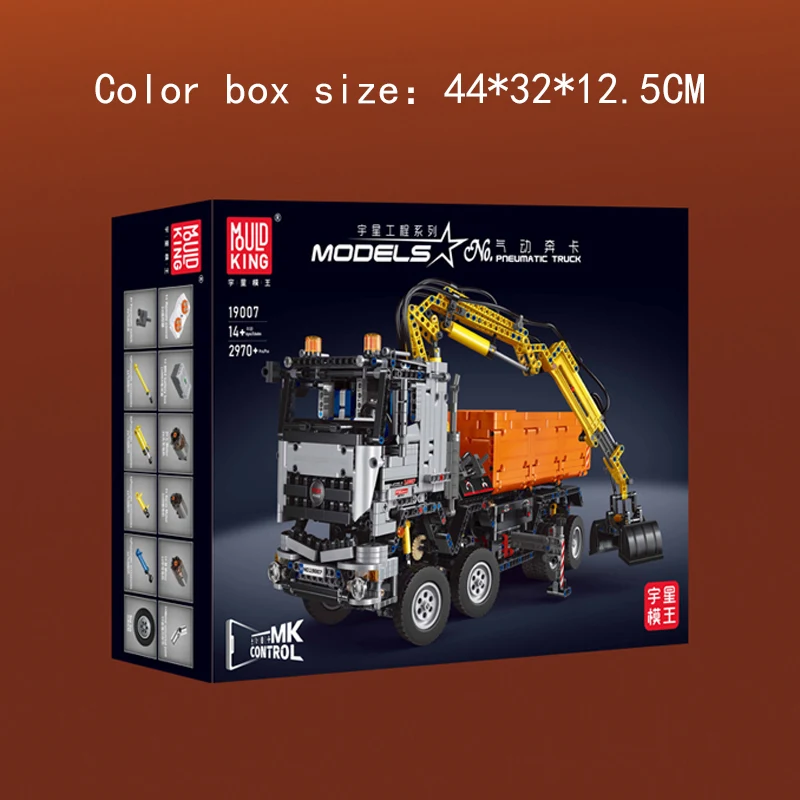 Формовка KING 19007S технические строительные наборы детские игрушки подарок на день рождения приложение дистанционное управление блоки для грузовиков