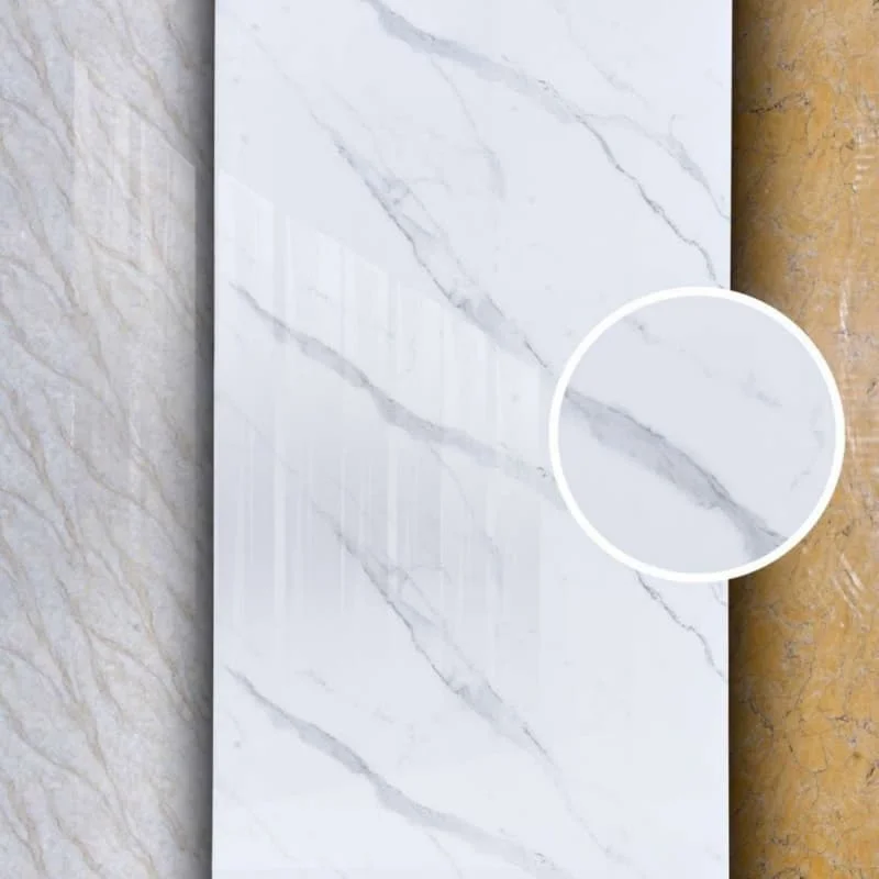 1220x2440mm Flexible PVC Plastic Materials Imitation Marble Alternative Slate UV Marble Wall Panel / Board / Sheet