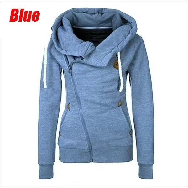 Factory Direct Sale Wholesale New Fashion Woman Sports Personality Side Zipper Hooded Sweatshirt Custom Logo Zip Up Hoodies