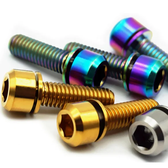 Titanium alloy motorcycle high strength multi color hexagon socket head screw
