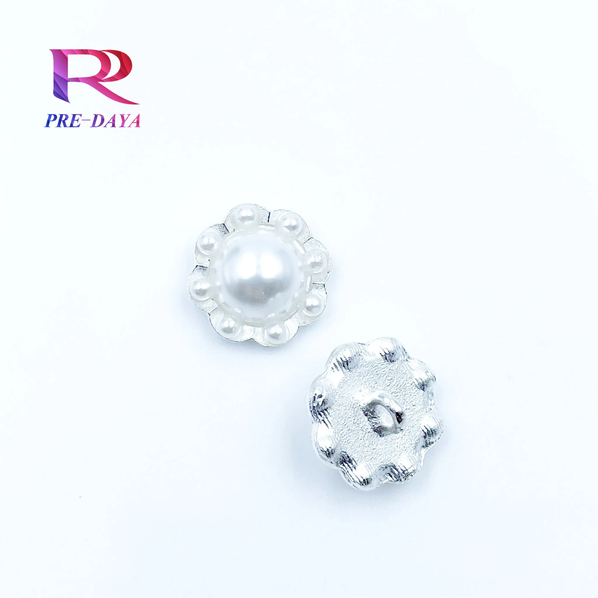 High quality spot flat pearl rivet studs high gloss flat pearl buttons rivet