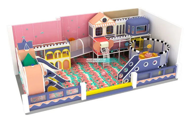 KIRA Children Indoor Plastic Playhouse Amusement Park Naughty Fort Indoor Playground For Kids