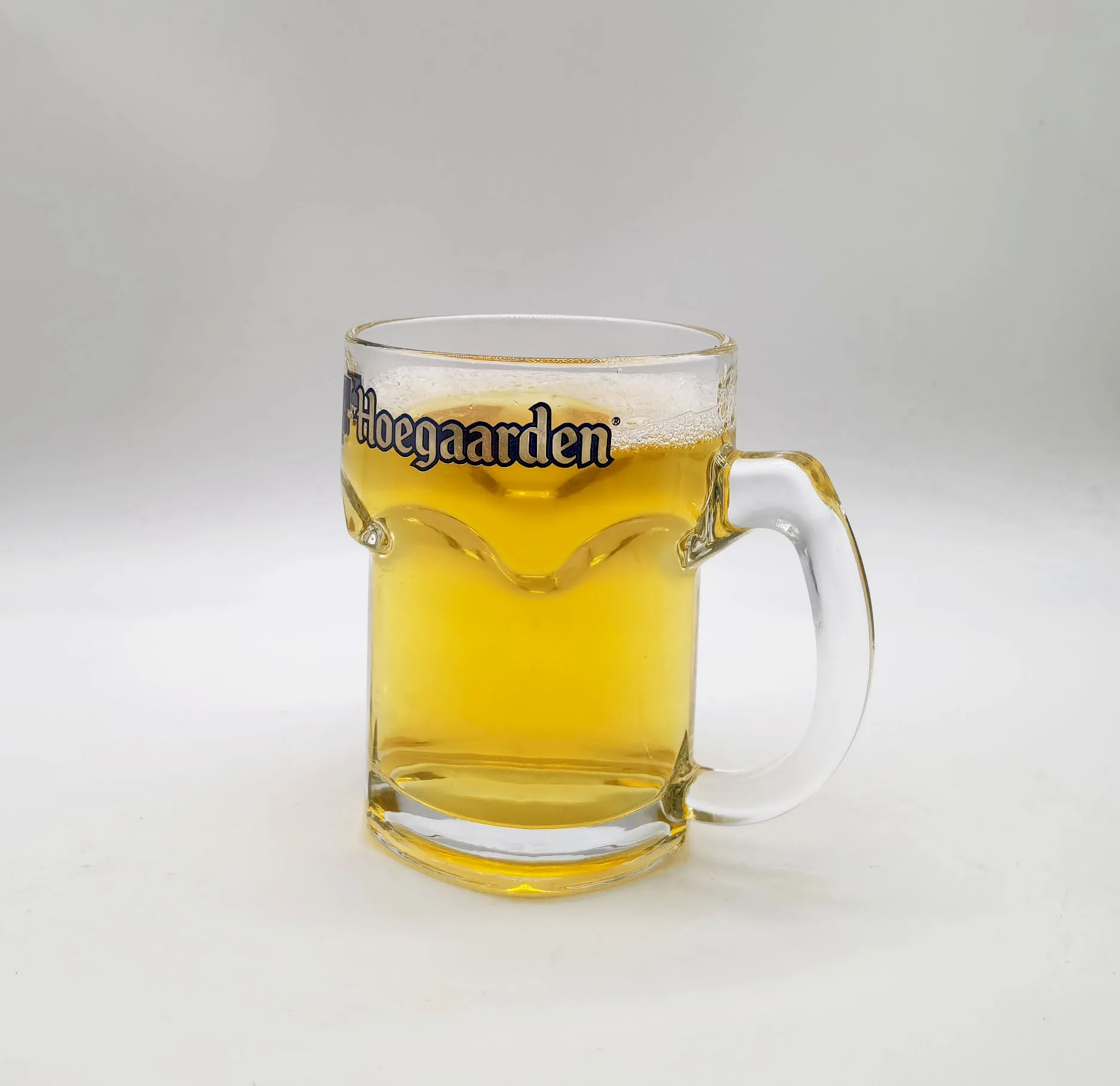 High Quality Sodium Calcium Glass Large Capacity Bar Wine Can With Handle Beer Glass