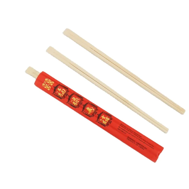 Customized 100% compostable Eco friendly disposable round bamboo chopsticks for takeaway food