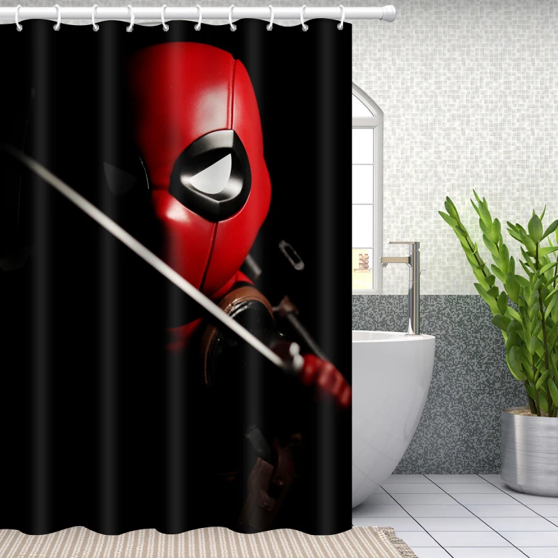 Wholesale Marvel Superhero Funny Shower Curtain Home Bathroom Bathtubs Decor Washable Fabric Shower Curtain