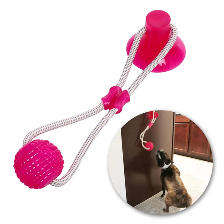 
Dog Rubber toy Bite-resistant Sucker Pull Ball Toy Pet Anti-boring Toy Pet Supplies 