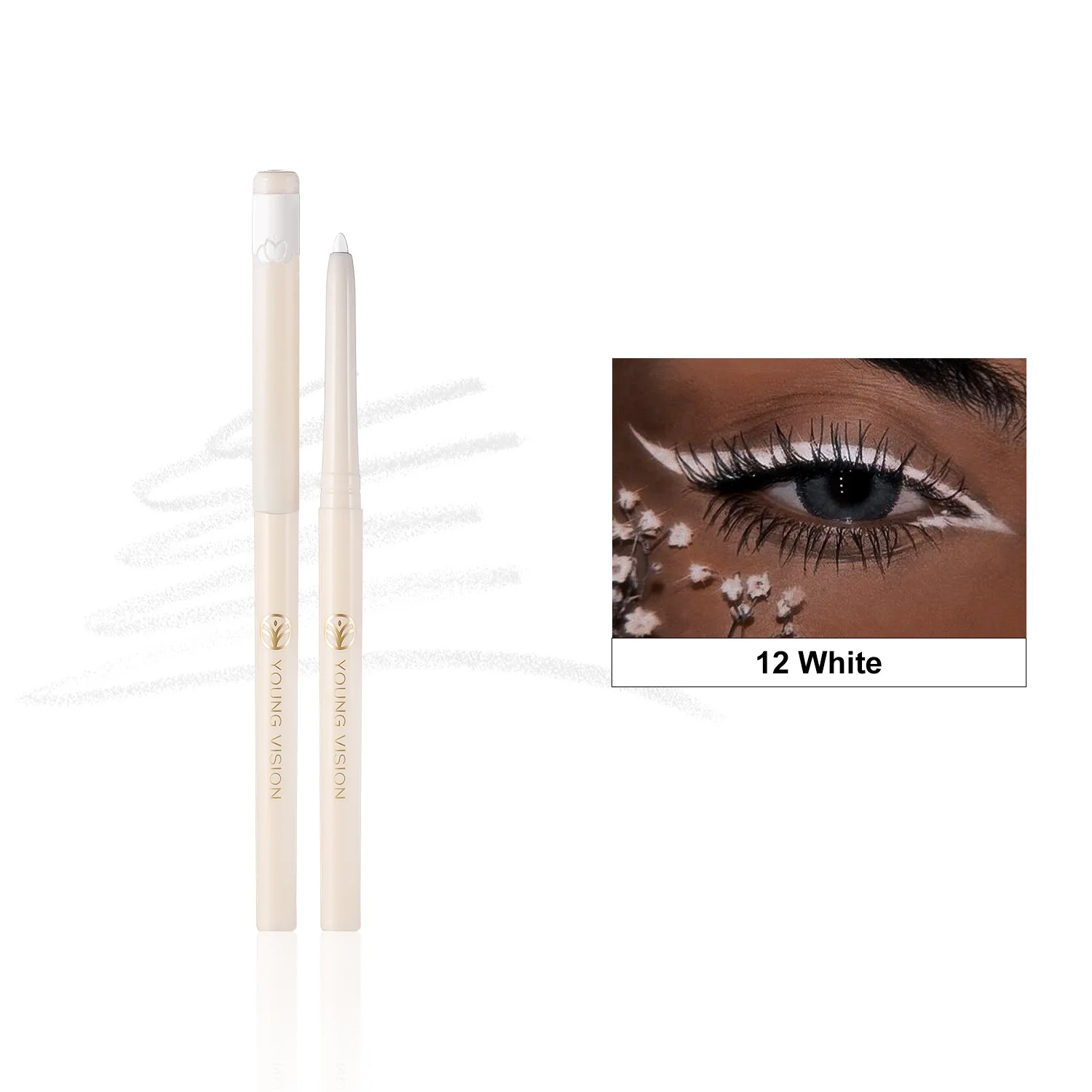 Wholesale 12 Color Quick-Dry Eyeliner Eye Shadow Rotatable Gel Cosmetic Products with Chemical Ingredients Easy-to-Use Labeling