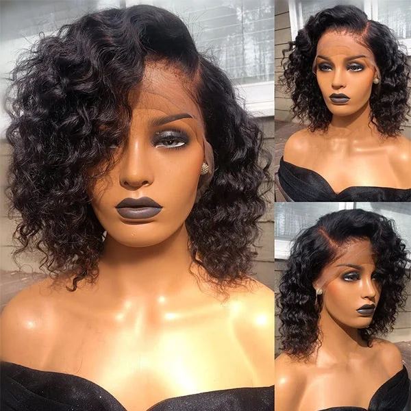 Short Pixie Curls HD Lace Wig Raw Virgin Brazilian Human Hair Cuticle aligned Wig Perruque Bob Lace Front Wigs For Black Women