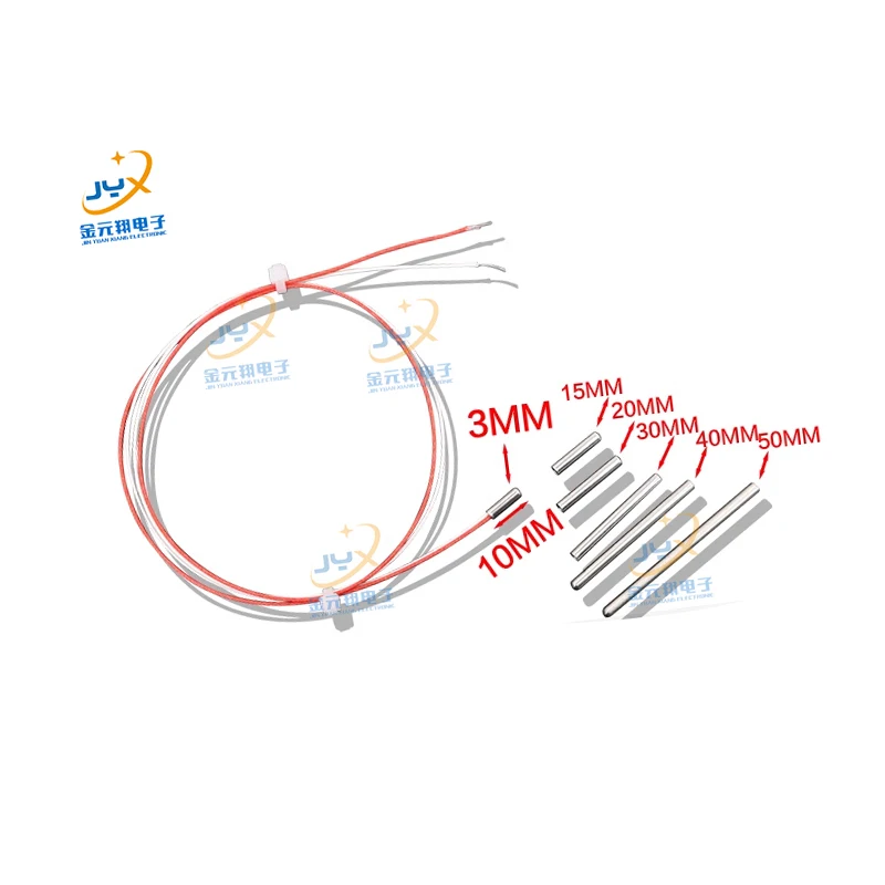 Tube 3*30mm 3wire class B PT100 RTD PT1000 Temperature Sensor  2.5m
